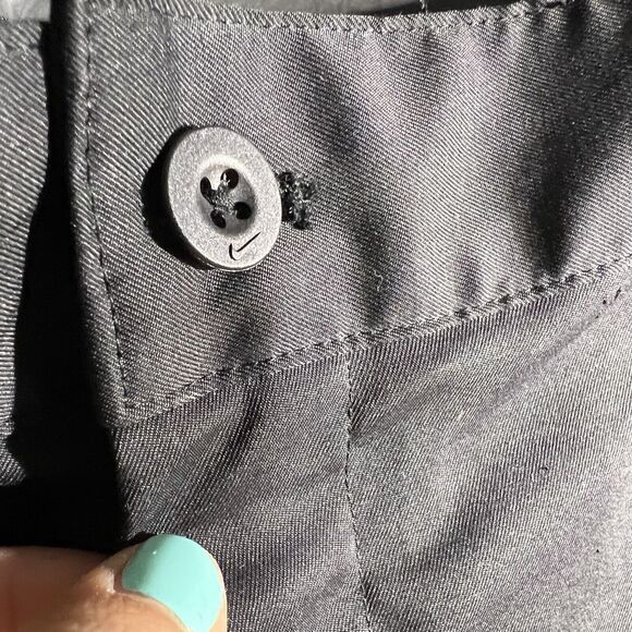 Nike Golf Dri-Fit Pants Mens 34x32 Black‎ Flat Front Poly Blend Straight Leg Zip - Picture 7 of 16